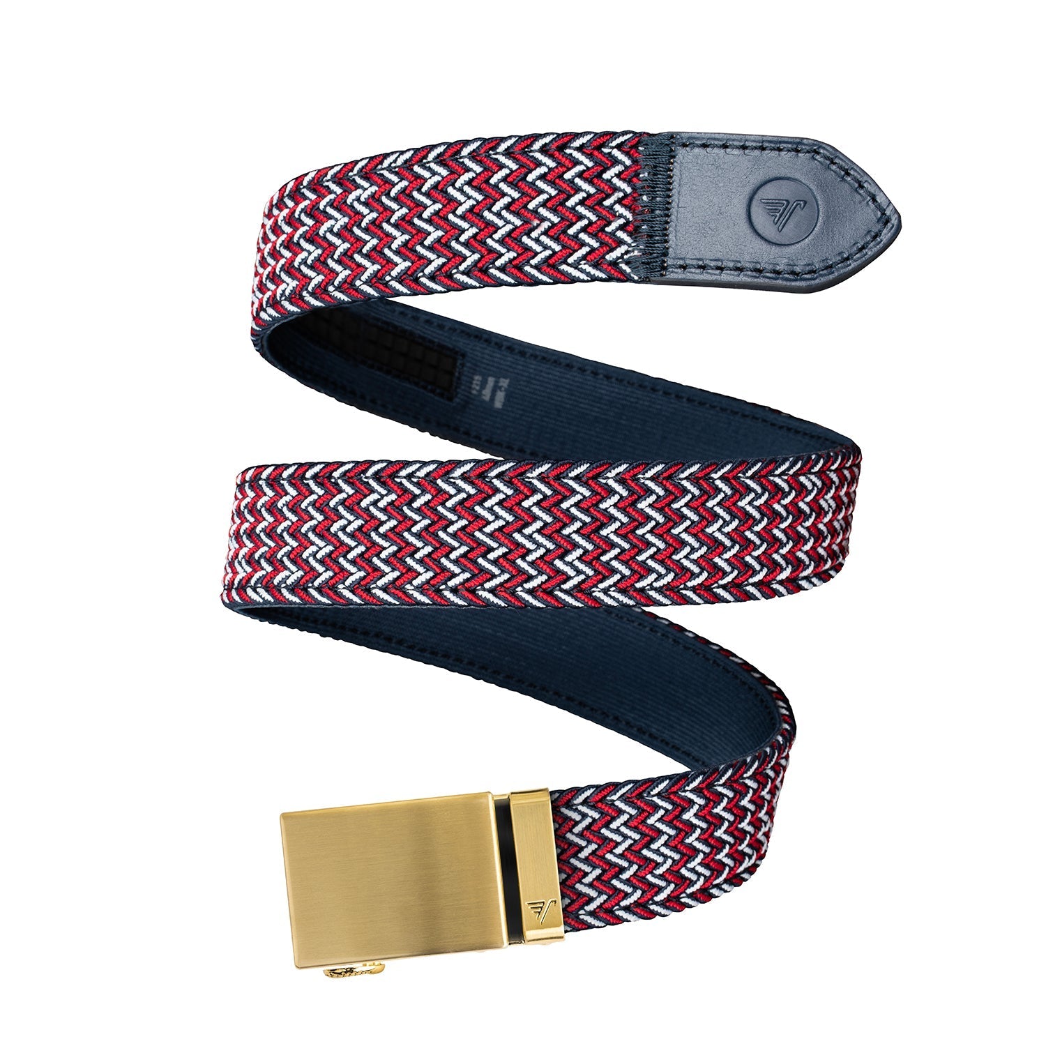 Braided Elastic Belt - Red/White/Blue