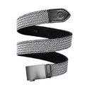 Braided Elastic Belt - White/Black