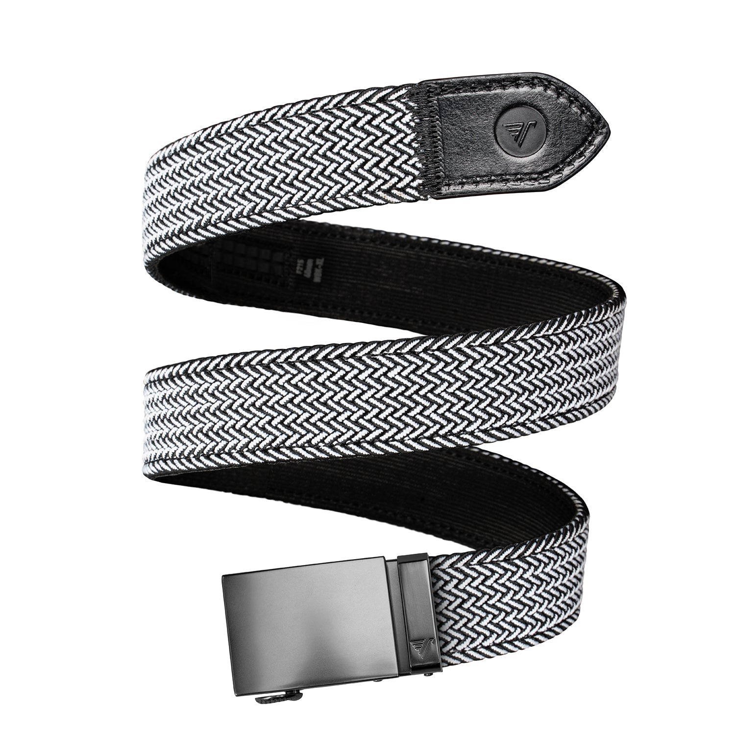 Braided Elastic Belt - White/Black