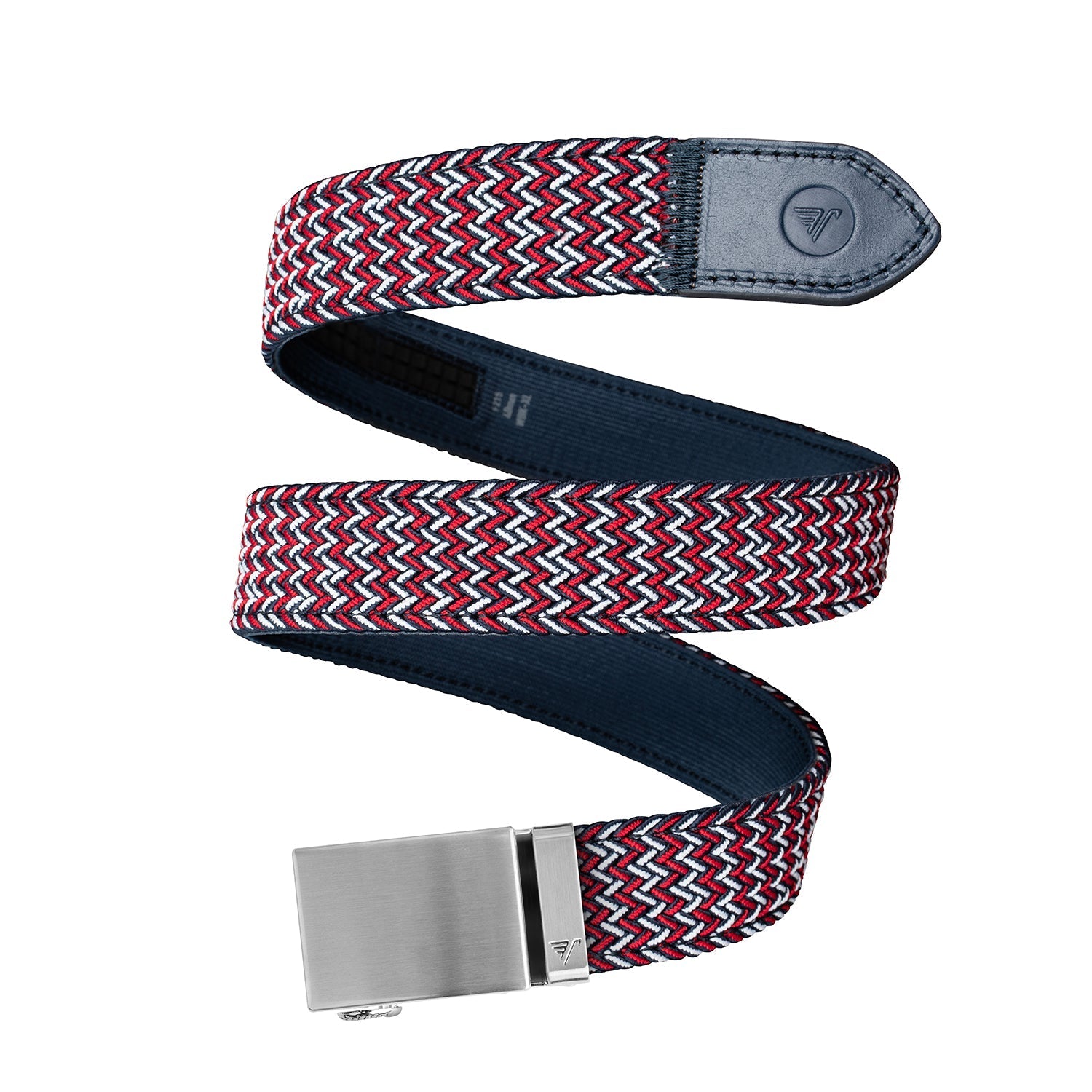 Braided Elastic Belt - Red/White/Blue
