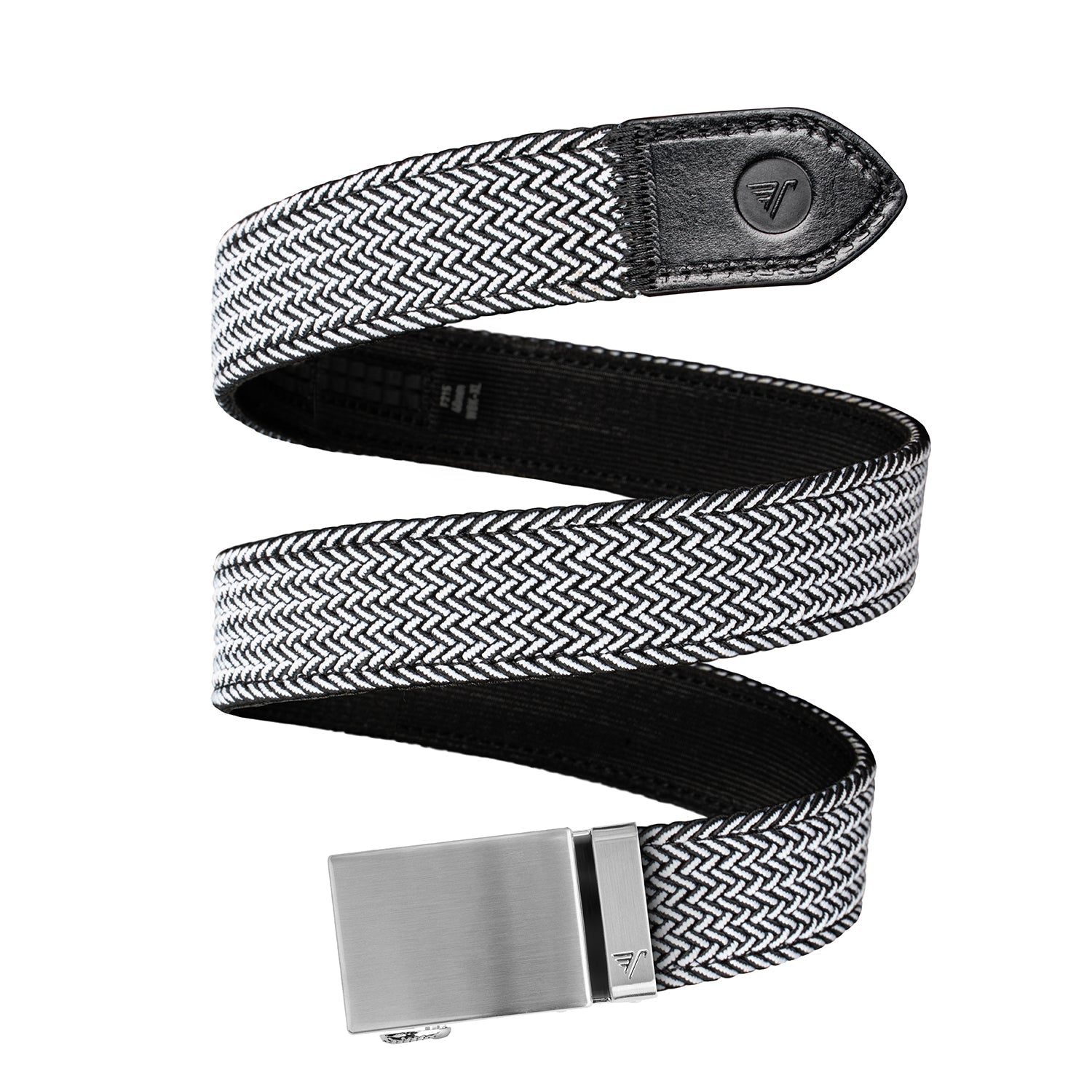 Braided Elastic Belt - White/Black
