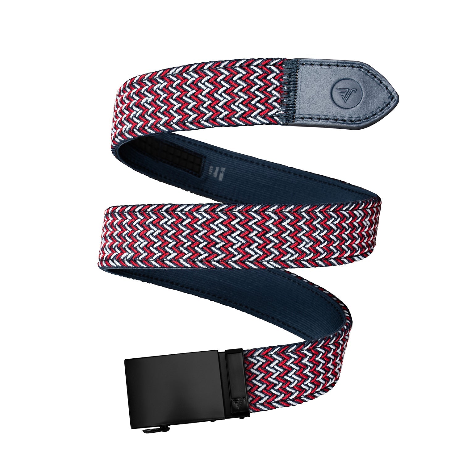 Braided Elastic Belt - Red/White/Blue