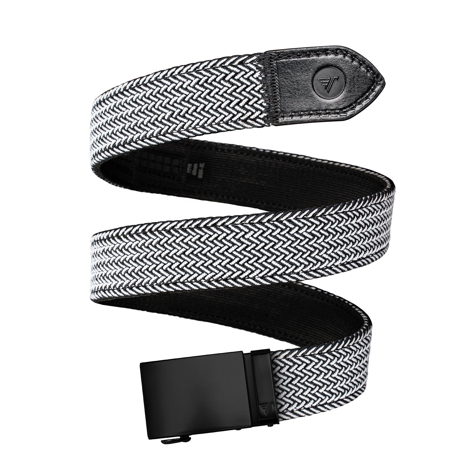 Braided Elastic Belt - White/Black